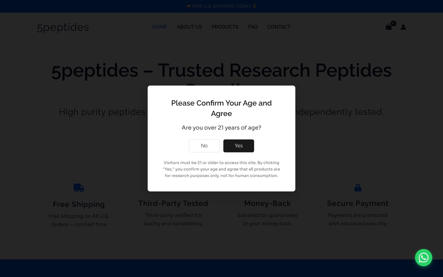 The current homepage